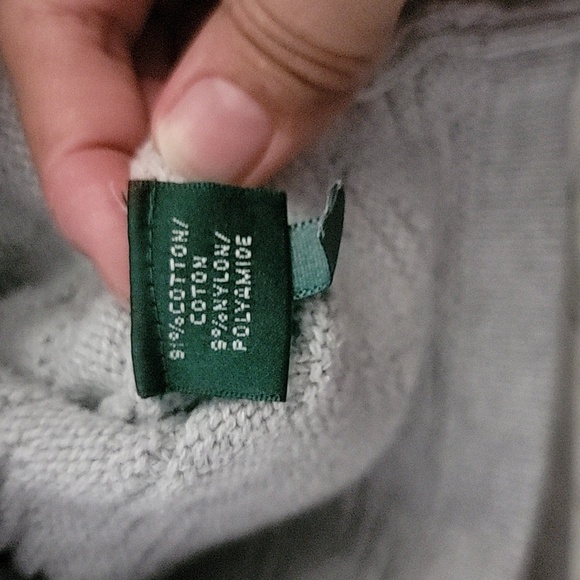 Lauren Ralph Lauren Sweater Dress Women's Small grey cotton knit classic - Picture 5 of 5